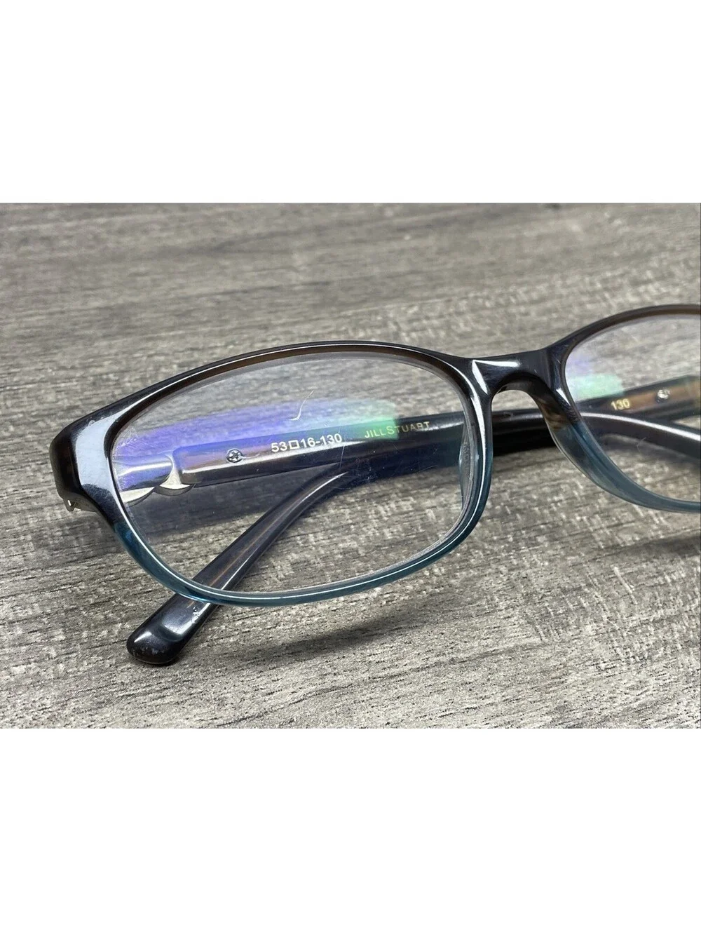 Jill Stuart Eyeglasses Frame JS 317-2 Mocha Swirl/Blue Full Rim 53-16-130 FRAMES
